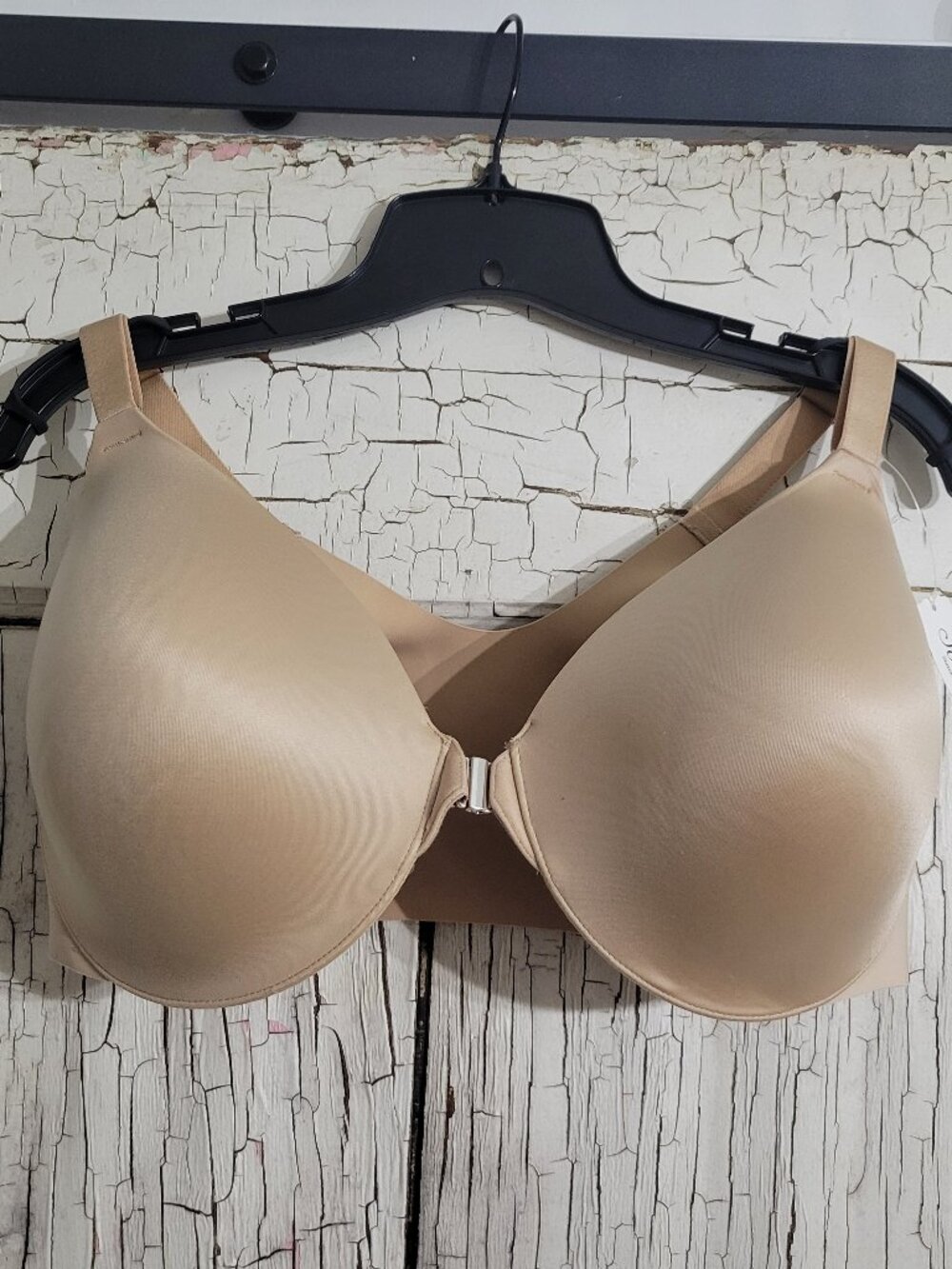 Soma Vanishing Back Full Coverage Front Close Closure Underwire Bra 38G Soft Tan